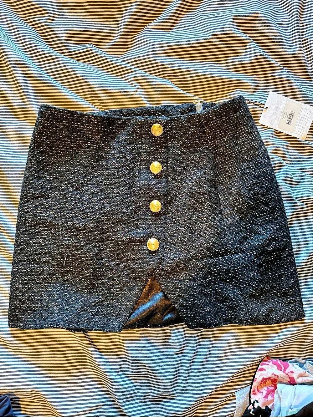 Nookie Queen Skirt Black Mini Skirt Size Large NWT